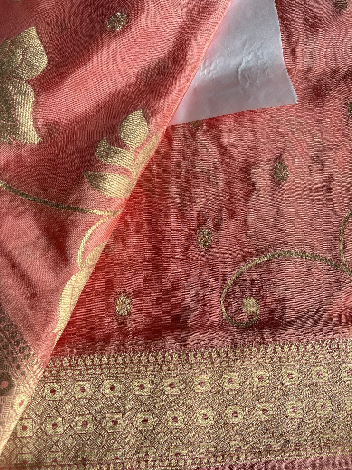 Onion Pink / Dusty Mauve Pure Banarasi Silk Saree