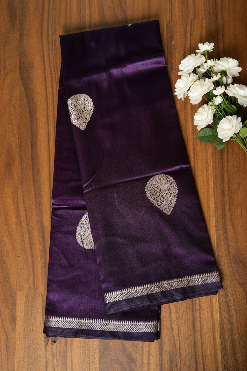 Deep Purple Soft Silk Saree
