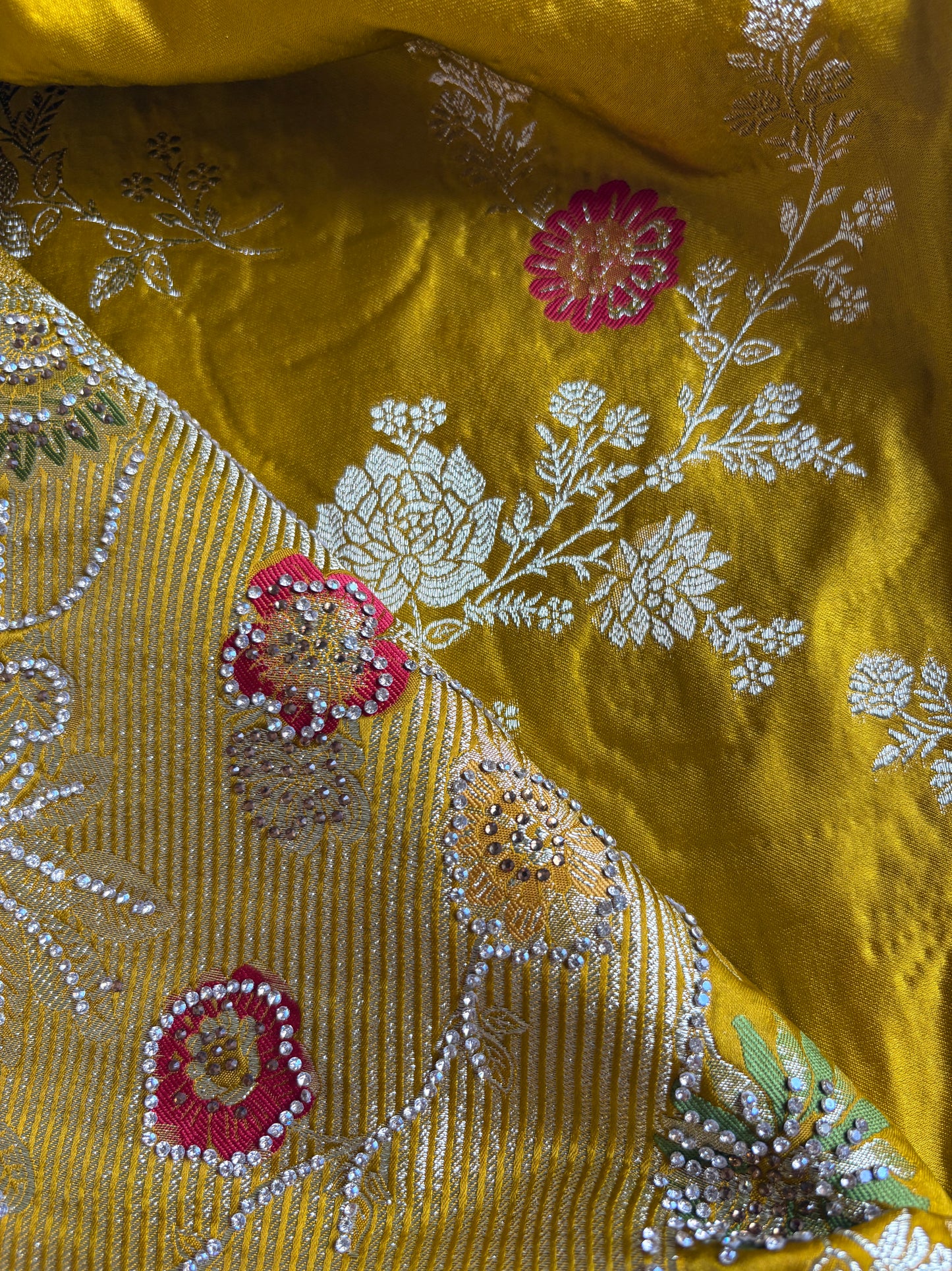 Mustard Gold Pure silk Saree