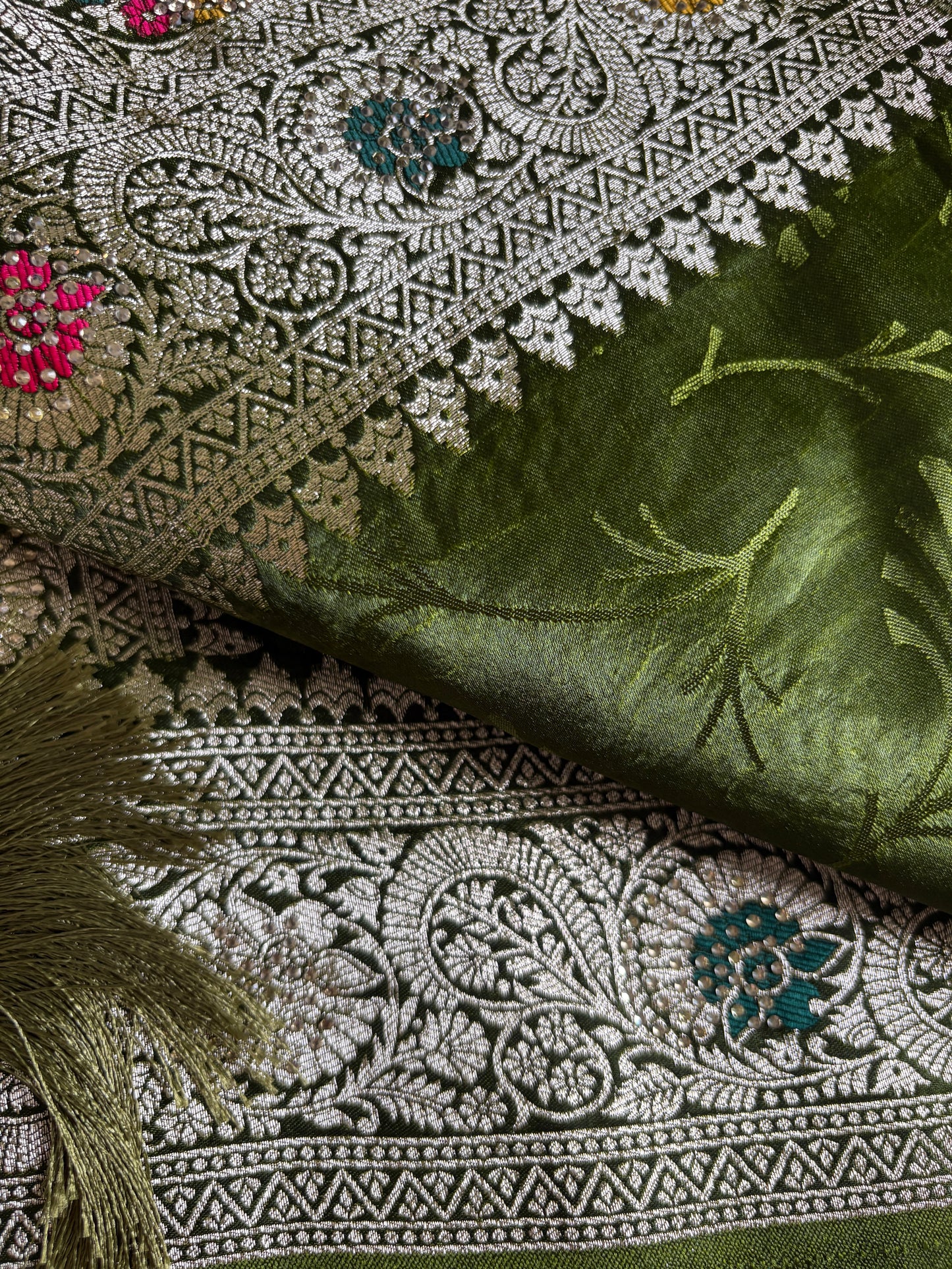 Mehendi Green Soft Silk Saree