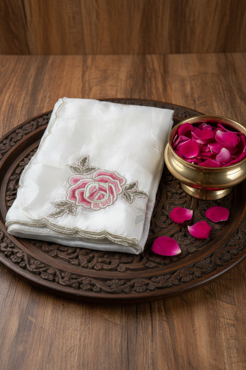 Off white Pure Tissue Silk Saree With Stitched Blouse