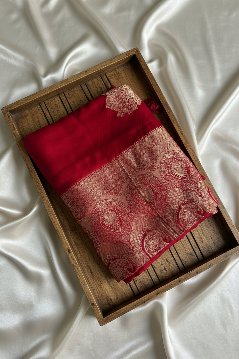 Bridal Red Pure Silk