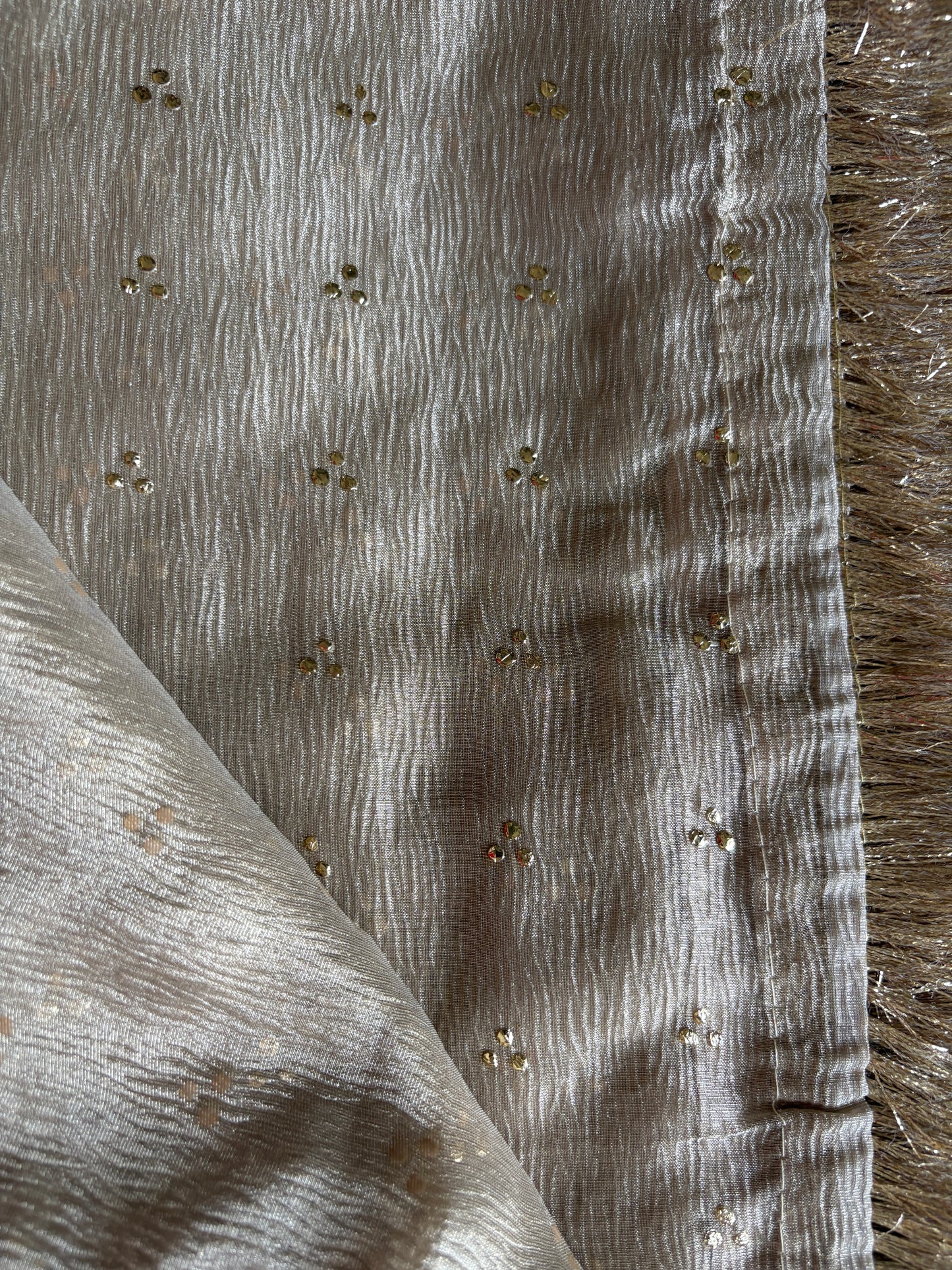 Antique Gold Pure Tissue Silk Saree