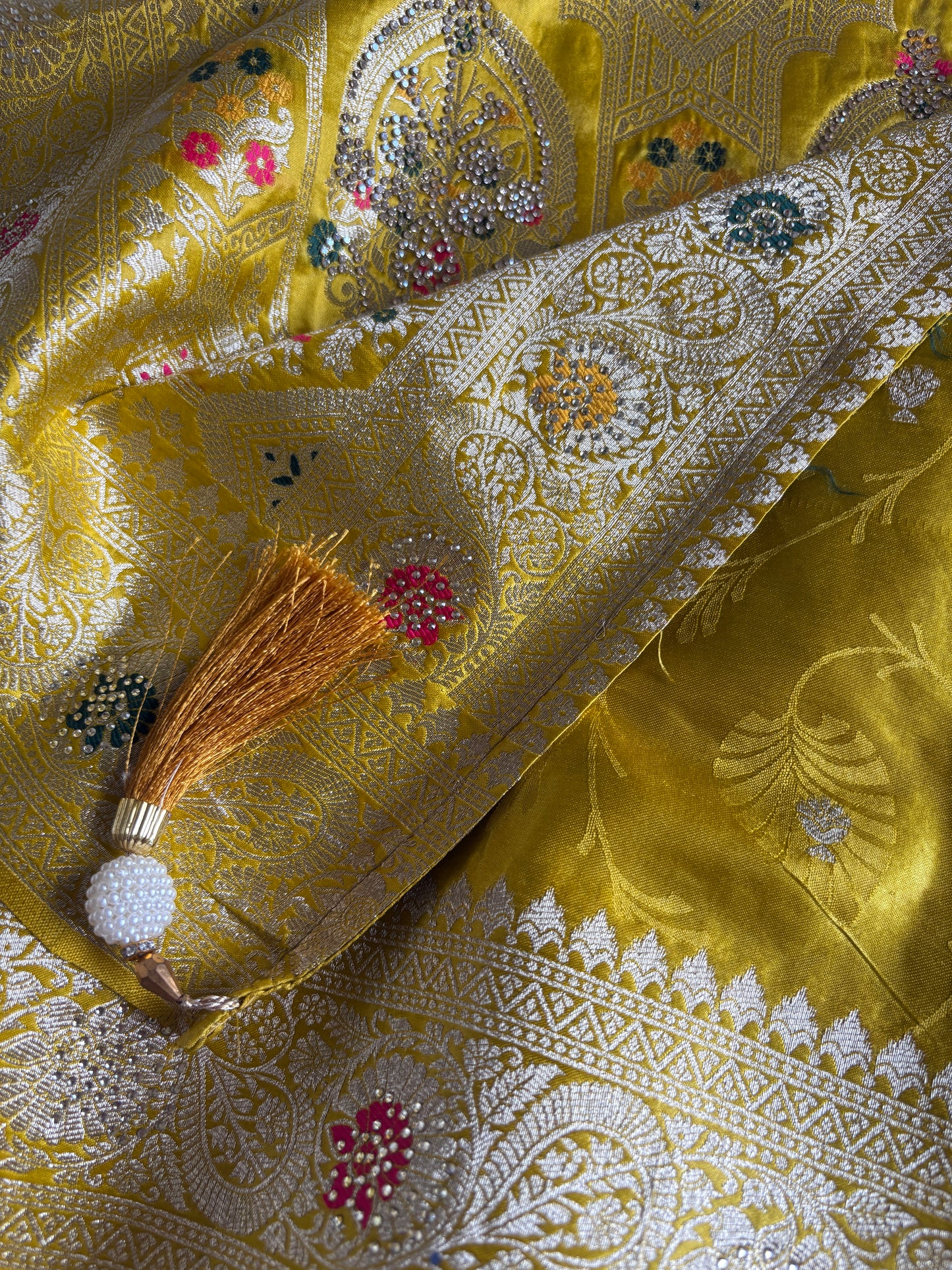 Mustard Yellow Golden Soft silk