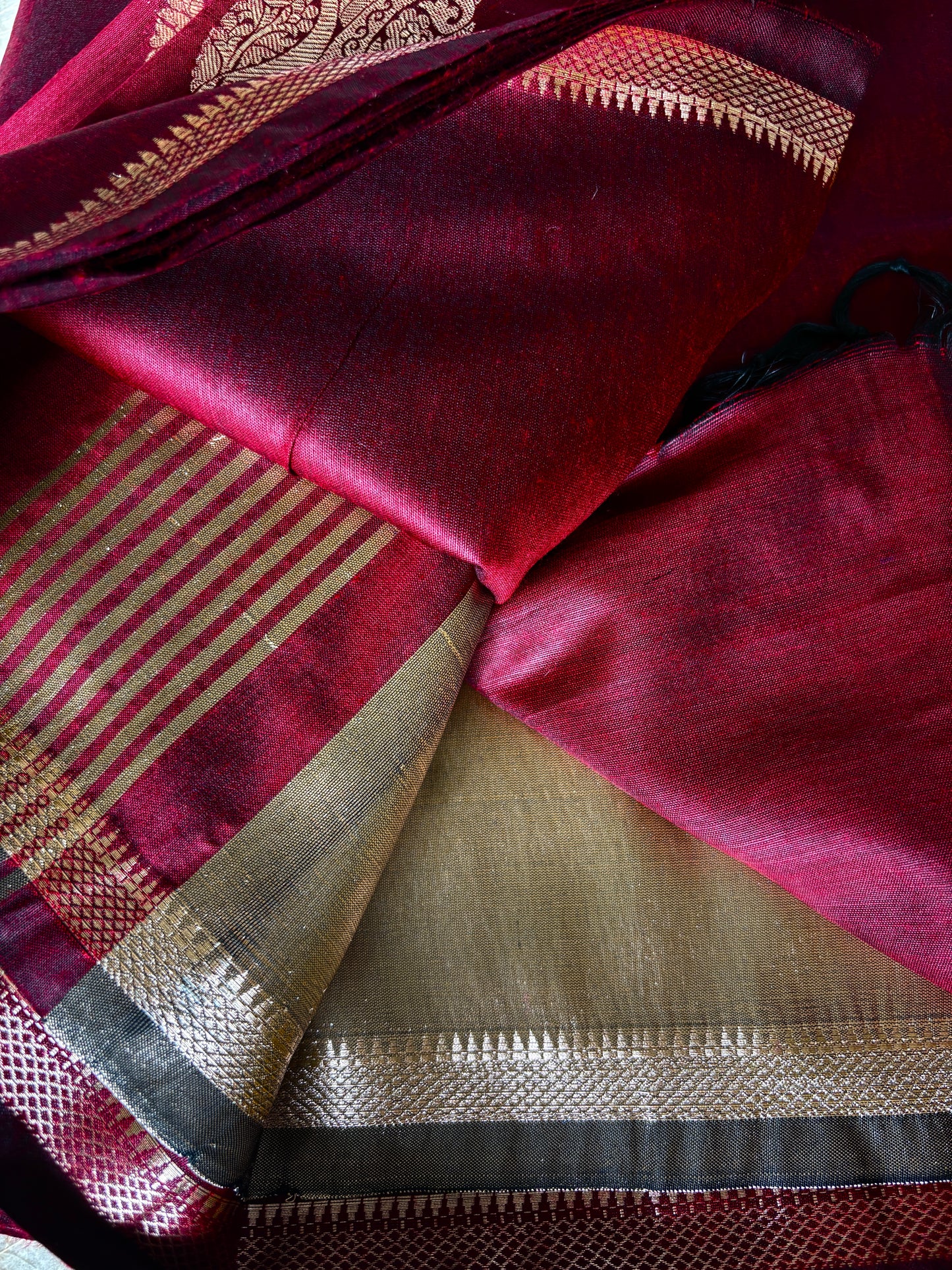 Maroon Soft Silk Saree