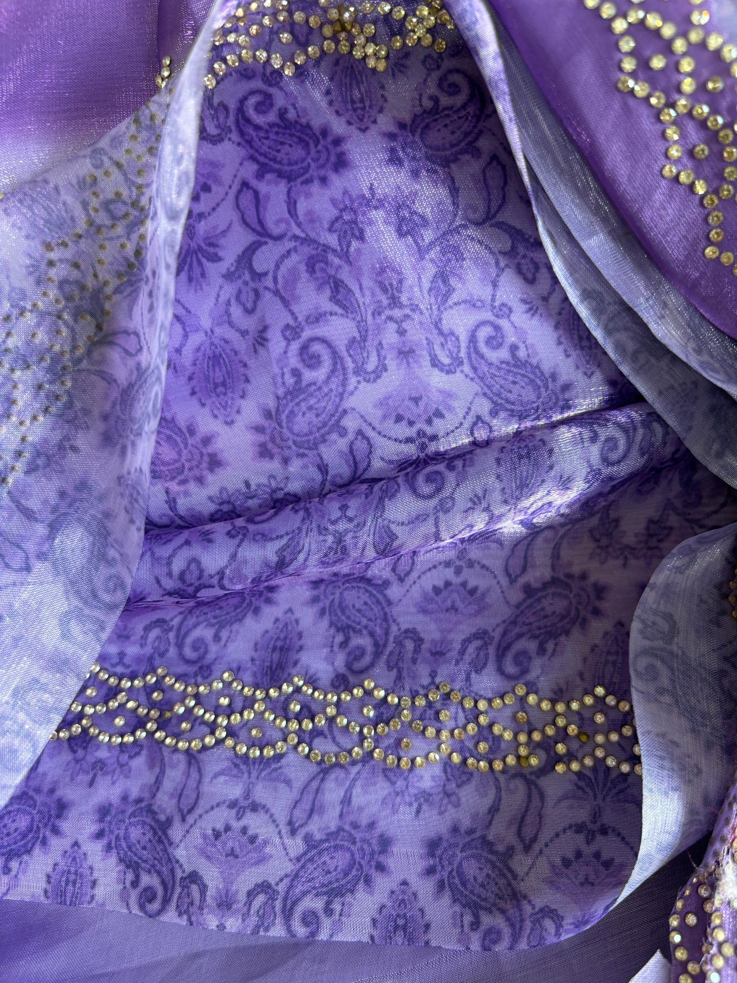 Purple Ombre Tissue saree